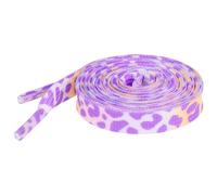 Elerevyo Leopard Shoelaces Multicolor Tie Dye Gradient Shoelace Flat Shoe Strings for Sports Sneakers 2 Pairs Purple 120cm/47.2"