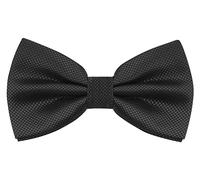 Elerevyo Men Elegant Solid Textured Adjustable Strap Pre-tied Bow Tie | Pre-tied design with adjustable strap. Easy to wear and go. Great for office, wedding, prom.