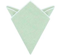 Elerevyo Men's Handkerchiefs Tweed Soft Solid Pocket Squares with Embroidered Edge Light Green One Size