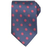 Elerevyo Men's Polka Dots Tie Self-Tied Necktie Woven Classic Width Satin Shiny Ties for Wedding Classic One Size Navy Blue