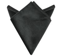 Elerevyo Men's Velvet Self Fold Solid Color Pocket Square for Suit Formal One Size Black