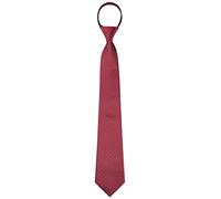 Elerevyo Men's Zipper Tie Pre-Tied Patterned Necktie Adjustable Neck Ties for Formal Casual One Size Wine Red -1