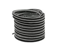 Elerevyo Oval Laces Two Colored Textured Stripes Shoe Laces for Sneakers Black 120cm/47.2"