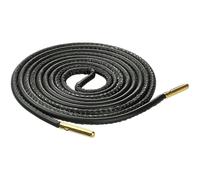 Elerevyo PU Leather Round Shoe Laces for Sneakers Boots 0.3cm Wide 1 Pair Black 100cm/39.4"