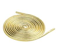 Elerevyo PU Leather Round Shoe Laces for Sneakers Boots 0.3cm Wide 1 Pair Gold 80cm/31.5"