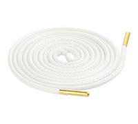Elerevyo PU Leather Round Shoe Laces for Sneakers Boots 0.3cm Wide 1 Pair White 100cm/39.4"