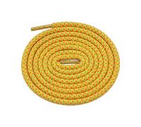Elerevyo Round Rope Shoe Strings Three-Color Checkered Shoelaces Colorful Shoe Laces for Boots 2 Pairs, Fluorescent Orange-yellow, 120cm/47.2"