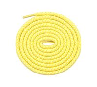 Elerevyo Round Rope Shoe Strings Three-Color Checkered Shoelaces Colorful Shoe Laces for Boots 2 Pairs, Bright Yellow, 100cm/39.4"