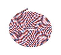 Elerevyo Round Rope Shoe Strings Three-Color Checkered Shoelaces Colorful Shoe Laces for Boots 2 Pairs White/Red/Blue 60cm/23.6"
