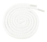 Elerevyo Round Rope Shoelaces Thick Cotton Solid Shoe Laces for Sneakers Boot Shoe Strings 1 Pair White 140cm/55.12"