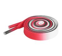 Elerevyo Three Colors Gradient Tie-dye Shoelaces Flat Shoe Laces for Sneakers 1 Pair Black, White and Red 140cm/55.1"