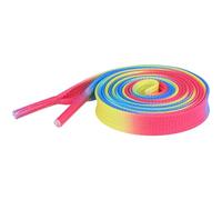 Elerevyo Three Colors Gradient Tie-dye Shoelaces Flat Shoe Laces for Sneakers 1 Pair Pink, Blue and Yellow 160cm/63