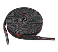 Elerevyo Unisex Flat Shoe Laces Splatter Painted Fun Shoelaces for Sneakers 2 Pairs Black Red 140cm/55.1"