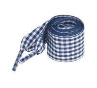Elerevyo Wide Flat Checkered Shoelaces Fabric Ribbon Plaid Fantastic Shoe Laces for Sneaker Sport Shoes 2 Pairs Dark Blue 120cm/47.2"