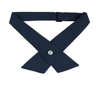 Elerevyo Women's Adjustable Criss-Cross Bow Ties Uniform Solid Color Neck Tie for School One Size Navy Blue