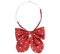 Elerevyo Women's Polka Dots Bow Ties Cute Pre-tied Ribbon Adjustable Straps Bowties for Uniform One Size Red