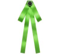 Elerevyo Women's Ribbon Brooch Bowknot Pre Tied Necktie Pin Collar Bow Ties with Black Rhinestone, One Size, Polyester, alloy