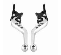 EBTOOLS Brake Levers for A Motorbike - Double Disc Brake Lever Dual Disc Brake Lever 1 Pair CNC Aluminum Motorcycle Scooter Modification Double Disc Brake Lever Silver