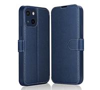 ELESNOW Case for iPhone 14 Plus, Premium Leather Wallet Flip iPhone 14 Plus Phone Case Card Holder Cover Magnetic Closure Compatible with Apple iPhone 14 Plus (Deep Blue)