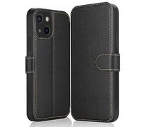 ELESNOW Case for iPhone 15 Plus, with Card Holder iPhone 15 Plus Phone Case PU Leather Wallet Flip Stand Cover Magnetic Closure Compatible with Apple iPhone 15 Plus (Black)