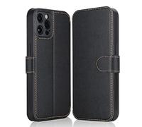 ELESNOW Case for iPhone 15 Pro, with Card Holder PU Leather Wallet Flip iPhone 15 Pro Phone Case Stand Cover Magnetic Closure Compatible with Apple iPhone 15 Pro (Black)