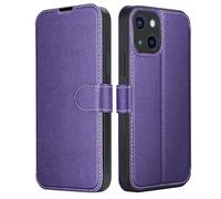 ELESNOW Case iPhone 13, with Card Holder PU Leather Wallet Flip Stand Phone Case Cover [Full Lens Protection] [Magnetic Closure] Compatible with Apple iPhone 13 (Purple)