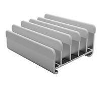 Elestoria Adjustable Laptop Stand - Fits 5 Devices, Modern Design, Tool Free Adjustment, Protective & Stable | Grey