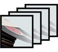 eletecpro 12.5x12.5 Black Record Frame, Sturdy and Lightweight, PVC Album Frame Made to Display Vinyl Records, Home Decor for Wall Easy to Hang Suit to 12x12 LP Covers, 4 Pack