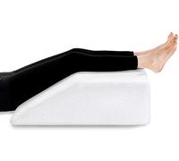 eletecpro Leg Elevation Pillow 8 Inch with Cooling Gel Memory Foam Top, Wedge Pillow to Solve Back& Leg &Joint Pain, Acid Reflux, Heartburn, Snoring,Pregnancy(White)