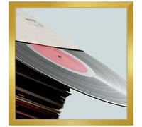 eletecpro Vinyl Record Frame, 12.5 x 12.5 in, Gold, 1 Pack