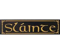 Eletina Metal Signs Slainte Cheers Irish Sign Retro Road Signs Country Rustic Retro 16x4 inches Decorative Signs