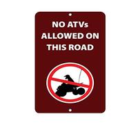Eletina No Atvs Allowed On This Road Activity Sign Park Signs Road Sign Business Sign 12X18 Inches Aluminum Metal Tin Sign