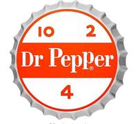 Eletina Retro Metal Tin Sign Dr Pepper 10-2-4 Sign For Home Cave Garage Bar Cafe Wall Art Plaque Decoration Vintage Bottle Caps Poster Sign 13.8"" Inches