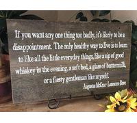 Eletina Rustic Wooden Sign Lonesome Dove Gus McCrae Quote Western Wall Art Decor 16x12 Inches