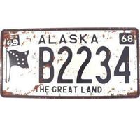 Eletina twinkle Alaska The Great Land 6x12 Inch Vintage Auto License Plate Home - Retro Look Art Decoration