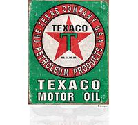 Eletina twinkle Retro Aluminum Tin Sign Metal Petroleum Products Texaco Motor Oil The Texas Company Tin Sign 8x12 Inch(l x W)