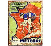 Eletina twinkle Vintage Metal Tin Signs Tour De France 1925 Safety Sign Exterior Home bar Decoration Vintage Metal tin Sign 8 x 12 inches