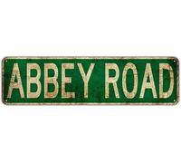 Eletina Vintage Metal Tin Signs Abbey Road Street Signs 16x4 inch Metal Wall Mount Decorative Signs