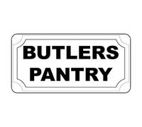 Eletina Warning Sign Butlers Pantry Red Retro Vintage Style with Holes Sign Business Sign 12X8 Inches Aluminum Metal Tin Sign