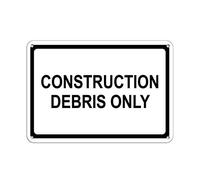 Eletina Warning Sign Construction Debris Only Hazard Sign Construction Sign Business Sign 12X8 Inches Aluminum Metal Tin Sign
