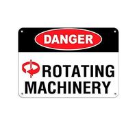 Eletina Warning Sign Danger Rotating Machinery Hazard Sign Machine Hazard Signs Sign Business Sign 12X8 Inches Aluminum Metal Tin Sign