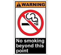 Eletina Warning Sign No Smoking Beyond This Point Business Sign 12X8 Inches Aluminum Metal Tin Sign