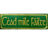 Eletina Wooden Signs/Cead Mile Failte Sign Kitchen Cafe Pub Decor, Wood wal Art, Rustic Wood Decor Gift 6x16 INCH