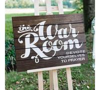 Eletina Wooden Signs/War Room Devote Yourselves To Prayer Kitchen Cafe Pub Decor, Wood wal Art, Rustic Wood Decor Gift 8x12 INCH