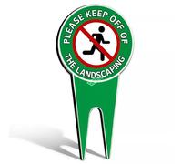 Yard Signs Please Keep Off of the landscaping Sign Metal Reflective Sign Please Keep Off of the landscaping Sign 6 X 12 Inch