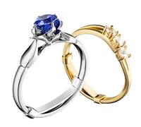 ELETIUO 12 Pack Filled Gold/Silver Metal Ring Guard,Invisible Ring Size Adjuster Set for Loose Rings,Ring Guard,Ring Sizer,Fit for Men and Women Rings