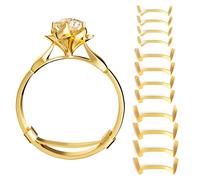 ELETIUO 12 Pack Metal Ring Guard Set for Loose Rings - 3 Sizes for Different Band Widths - Invisible Ring Size Adjuster