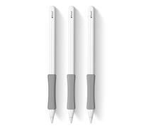 ELETIUO 3 Pack iPencil Grips Case Cover Ergonomic Silicone Sleeve holder Compatible with Apple Pencil 2nd Generation, iPad Pro 11 12.9 inch 2018,Grey