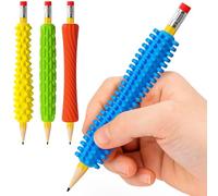 ELETIUO 4-Pack Textured Silicone Pencil Grips-Sensory Fidget Sleeves for Kids& Adults,ADHD &Autism Anxiety Relief,Quiet Classroom&Travel Fidget Tool for Focus,Calm,and Fine Motor Skills