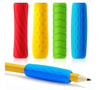 ELETIUO 4-Pack Textured Silicone Sensory Fidget Pencil Grips,Anxiety&Stress Relief for ADHD & Autism,Quiet Fidget Tool for Focus and Calm in Classroom&Travel,Kids,Teens&Adults Fine Motor Skills Aid